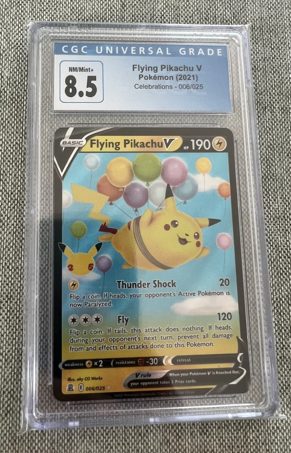 how rare is the flying pikachu card Sell (Holo) - Rising Rivals Attack 2 Flying Pikachu V 006/025 -