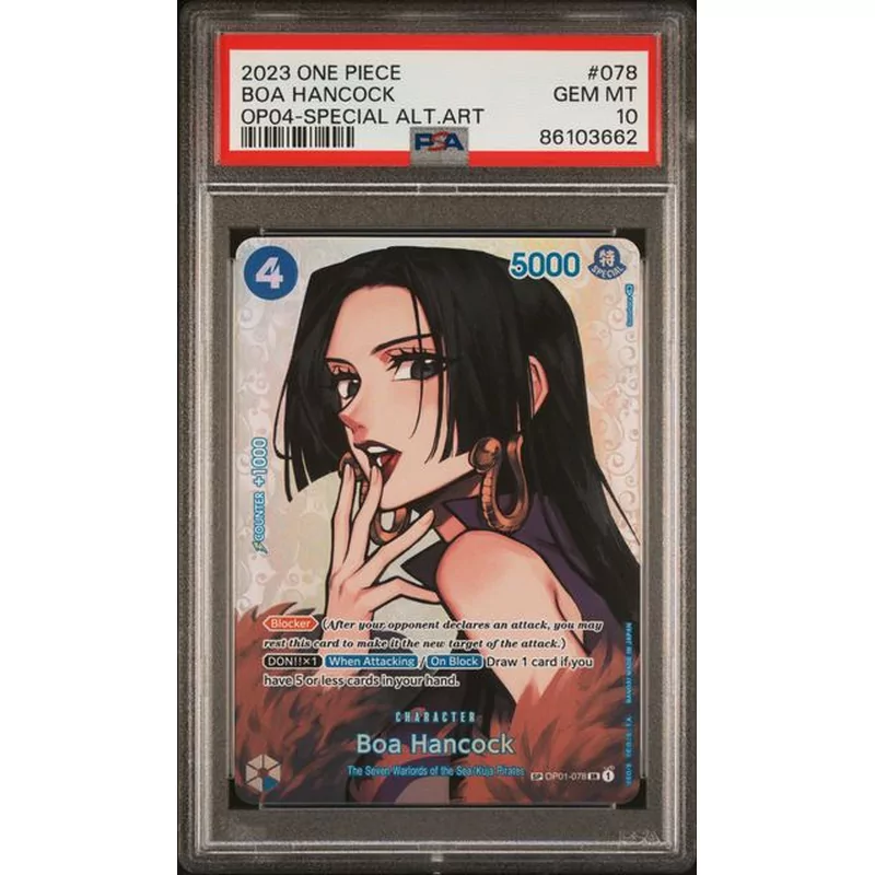 PSA 10 One Piece OP04 #078 Boa Hancock Special Alternate Art