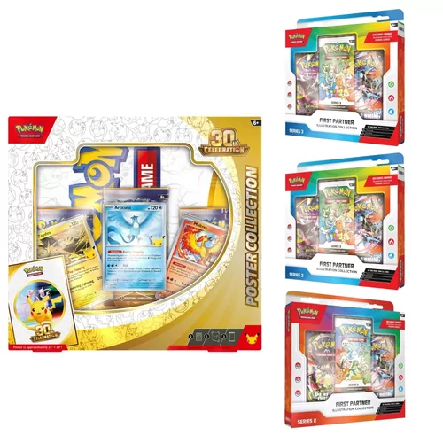 Pokémon Poster Collection - 30th Celebration + First Partner [SERIES 2] + 2 X [SERIES 3]