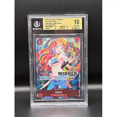 BGS 10 One Piece Promos #ST01007 Nami C 2025 New Year Event Winner Prize