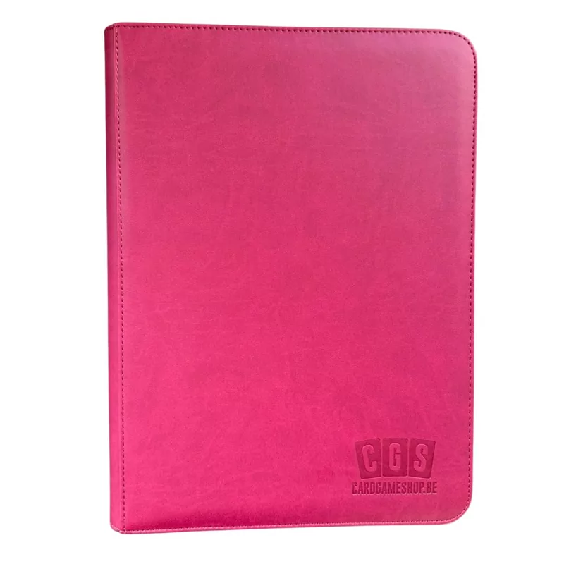 CGS Custom Brand 9-Pocket Zipped Premium Binder - Wine Red