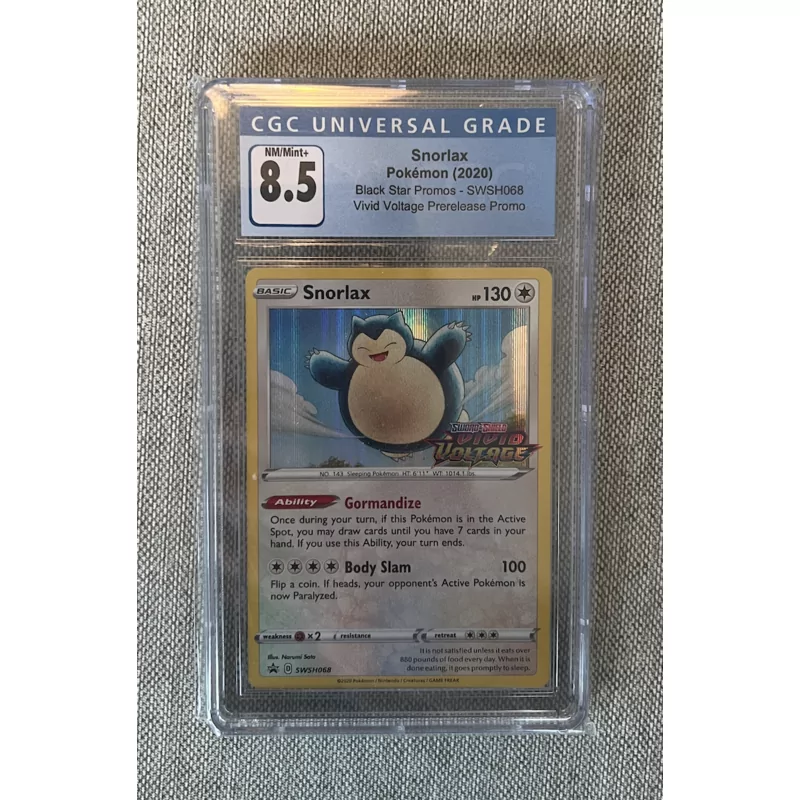 Snorlax Vivid Voltage Prerelease Promo SWSH068 - CGC 8.5
